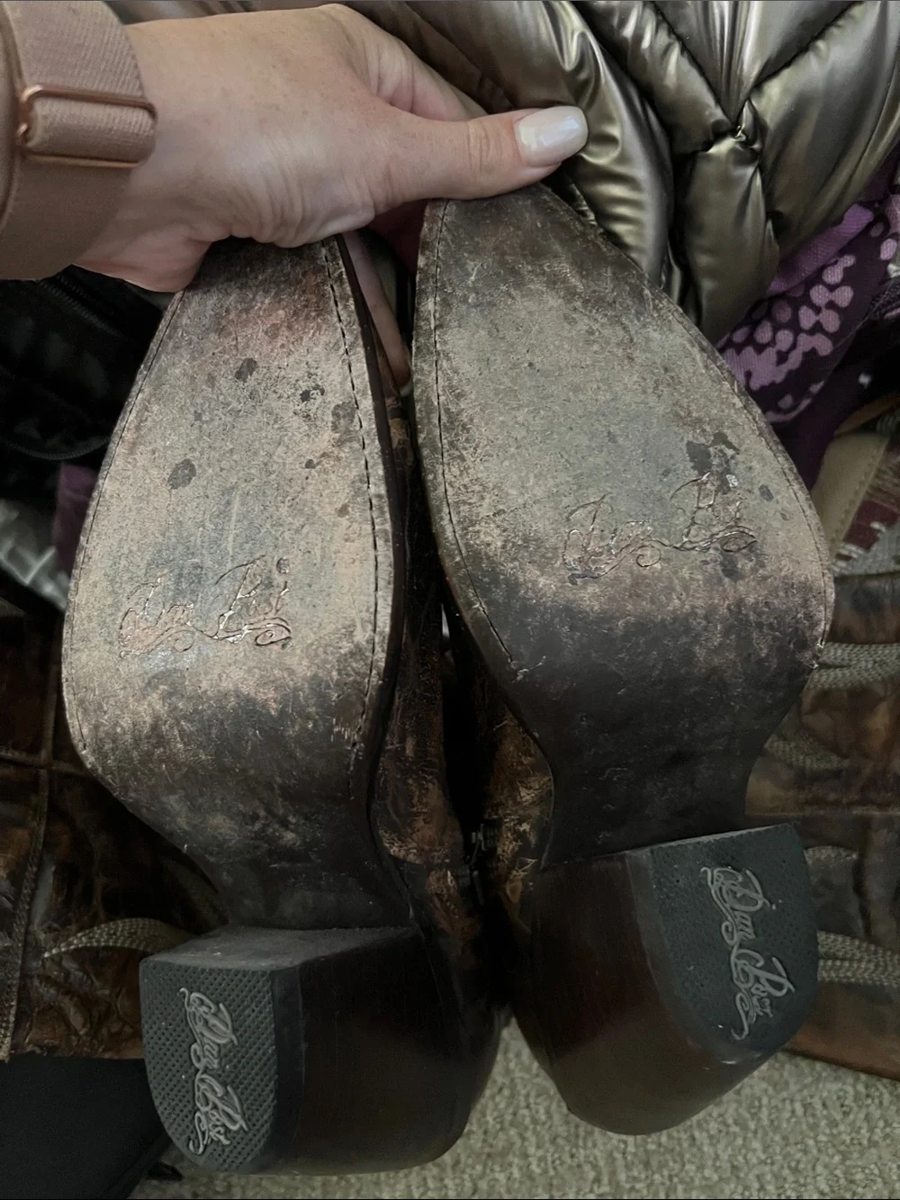 DAN POST WOMEN'S JILTED KNEE HIGH WESTERN BOOTS - Picture 3 of 3